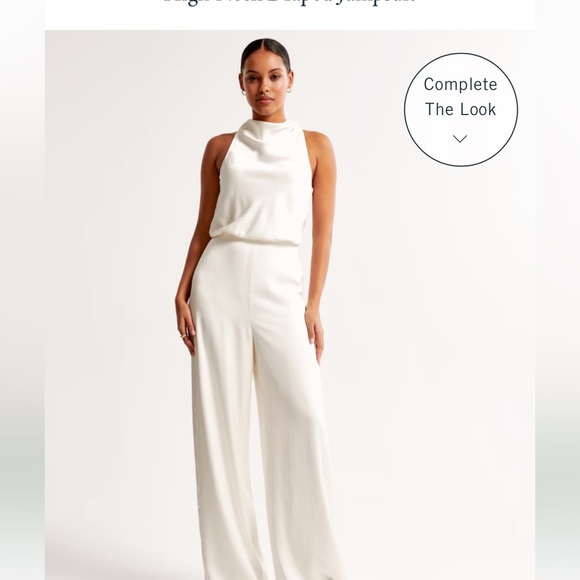 Abercrombie & Fitch Pants - Abercrombie & Fitch High-Neck Draped Jumpsuit
